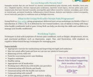 LIVING WELL WITH CHRONIC PAIN PROGRAMME HSE/CPI IN SUPPORT OF PAIN AWARENESS MONTH