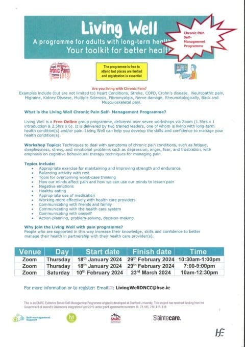 HSE Living well with chronic pain programme